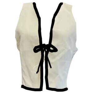 Brand New Women's Monteau Los Angeles Tie-Front Top Vest